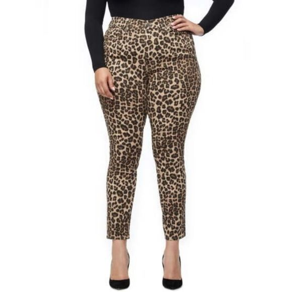 Good Waist Ankle Skinny Jeans Cheetah sz 16 - Picture 1 of 7